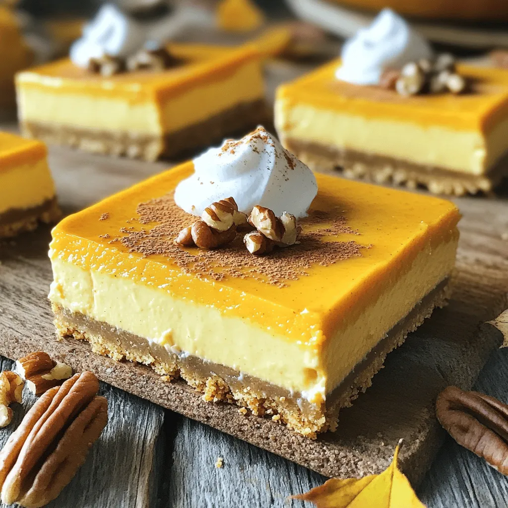 No Bake Pumpkin Cheesecake Bars Easy and Delicious