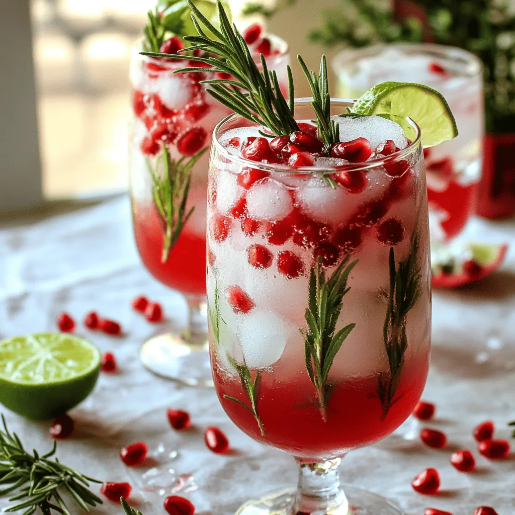 Pomegranate Rosemary Cooler Refreshing Drink Recipe