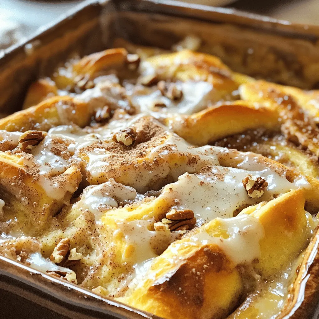 - 2 cans (12.4 oz each) refrigerated cinnamon rolls - 6 large eggs - 1 cup milk - ½ cup heavy cream