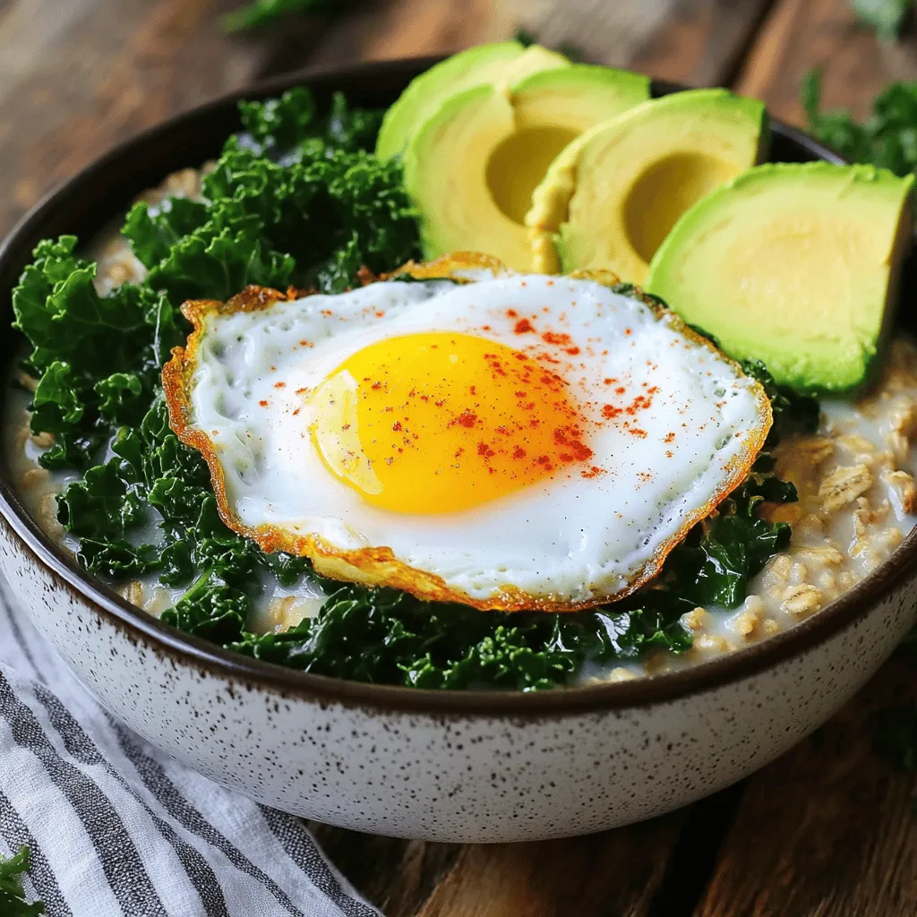 Savory Oatmeal with Fried Egg Flavorful Breakfast Idea