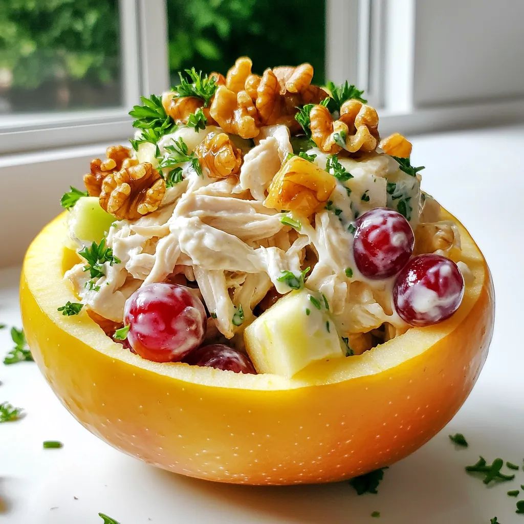 Harvest Chicken Salad with Apples and Grapes Delight