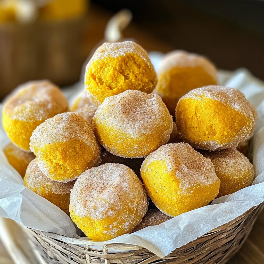 Cinnamon Sugar Pumpkin Donut Holes Delightful Treat
