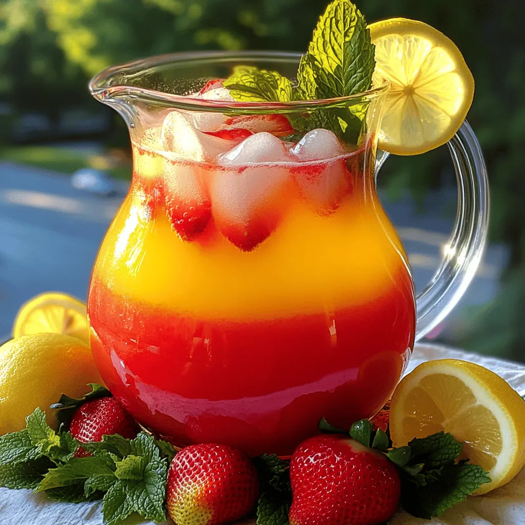 Homemade Strawberry Lemonade Refreshing and Sweet Drink