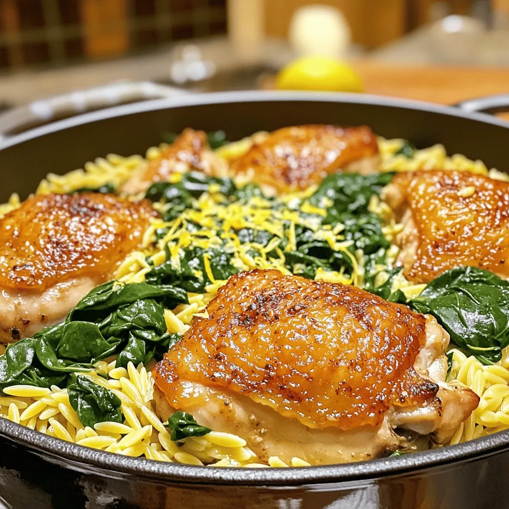 One-Pot Lemon Garlic Chicken Orzo Easy Weeknight Meal