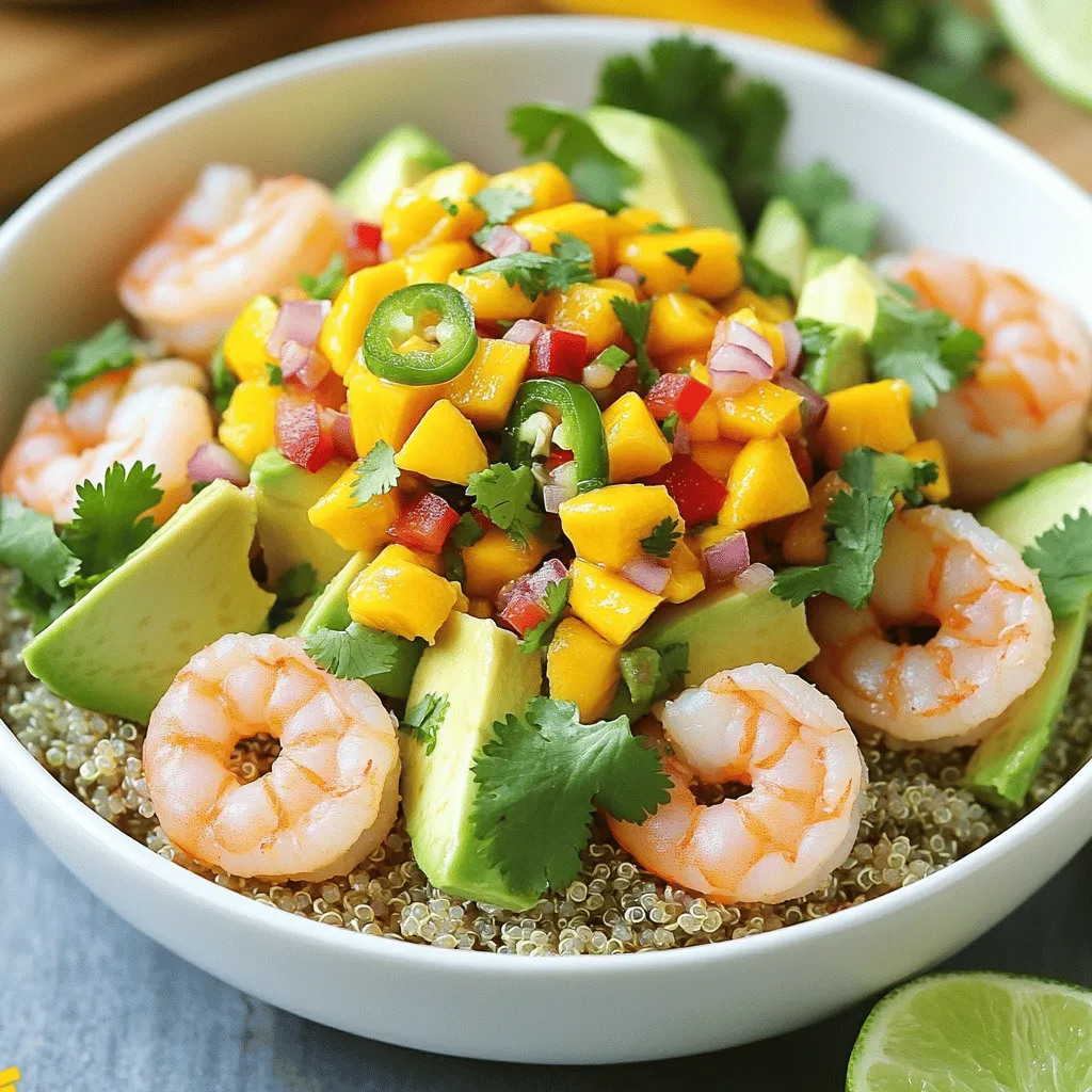 Savory Shrimp and Avocado Bowls with Mango Salsa