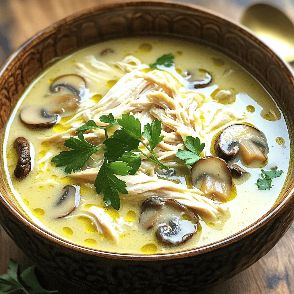 Creamy Chicken Mushroom Soup Simple and Delicious Recipe