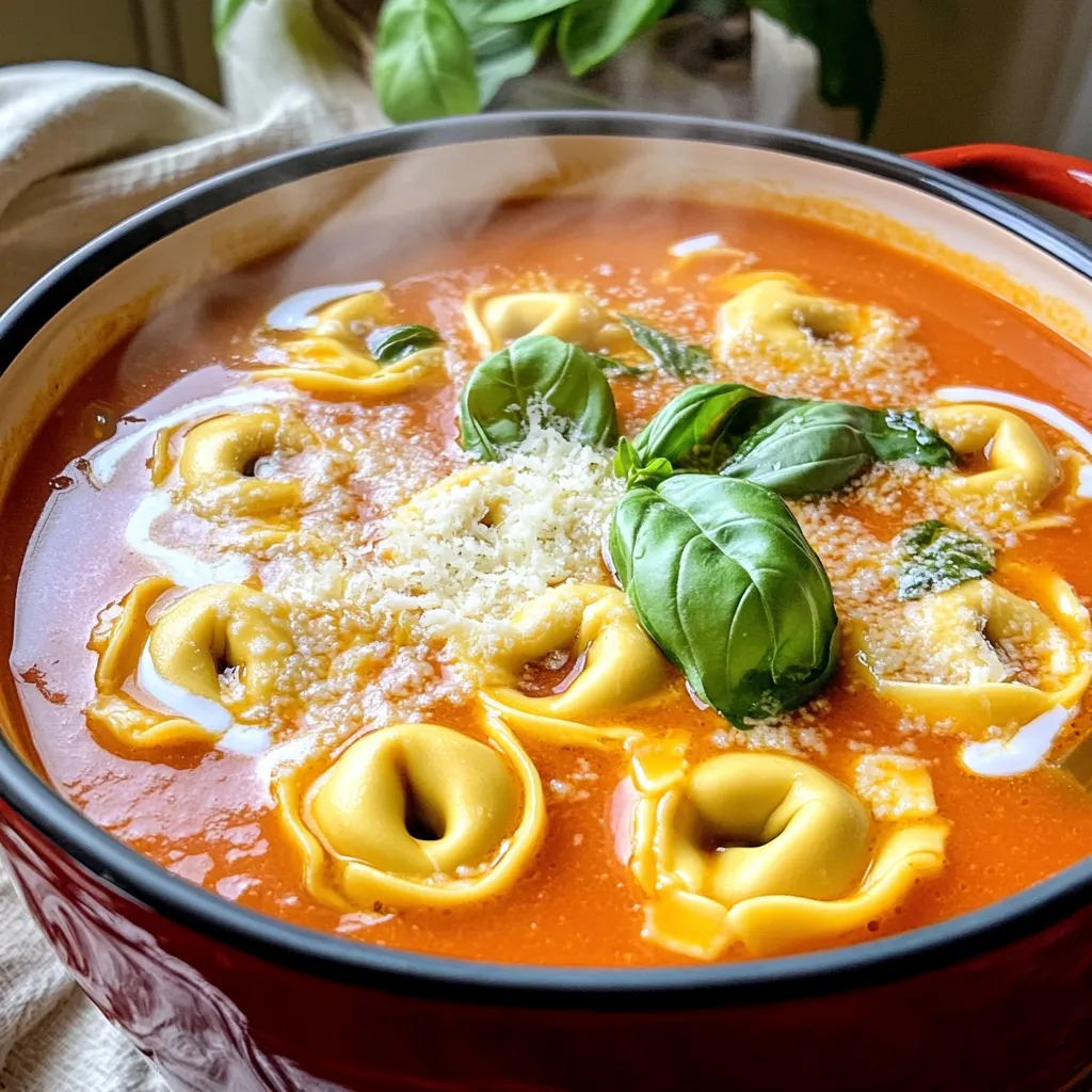 Creamy Tomato Basil Tortellini Soup Easy and Flavorful