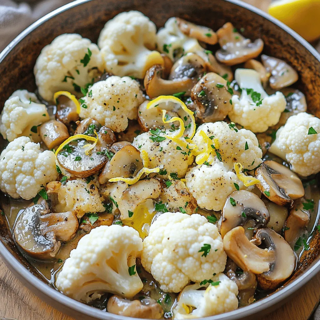Garlic Cauliflower Mushroom Skillet Flavorful Delight