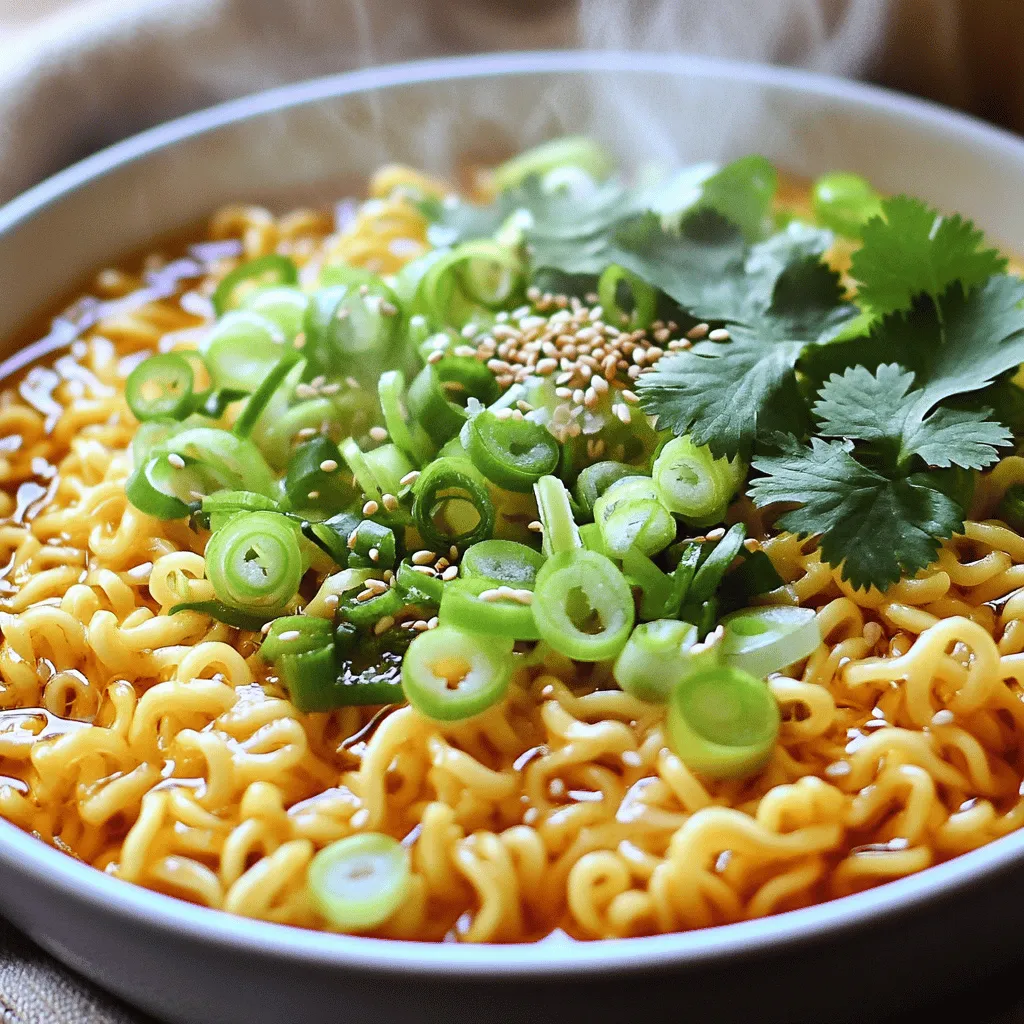 Minute Garlic Chili Ramen Noodles Quick and Easy Meal