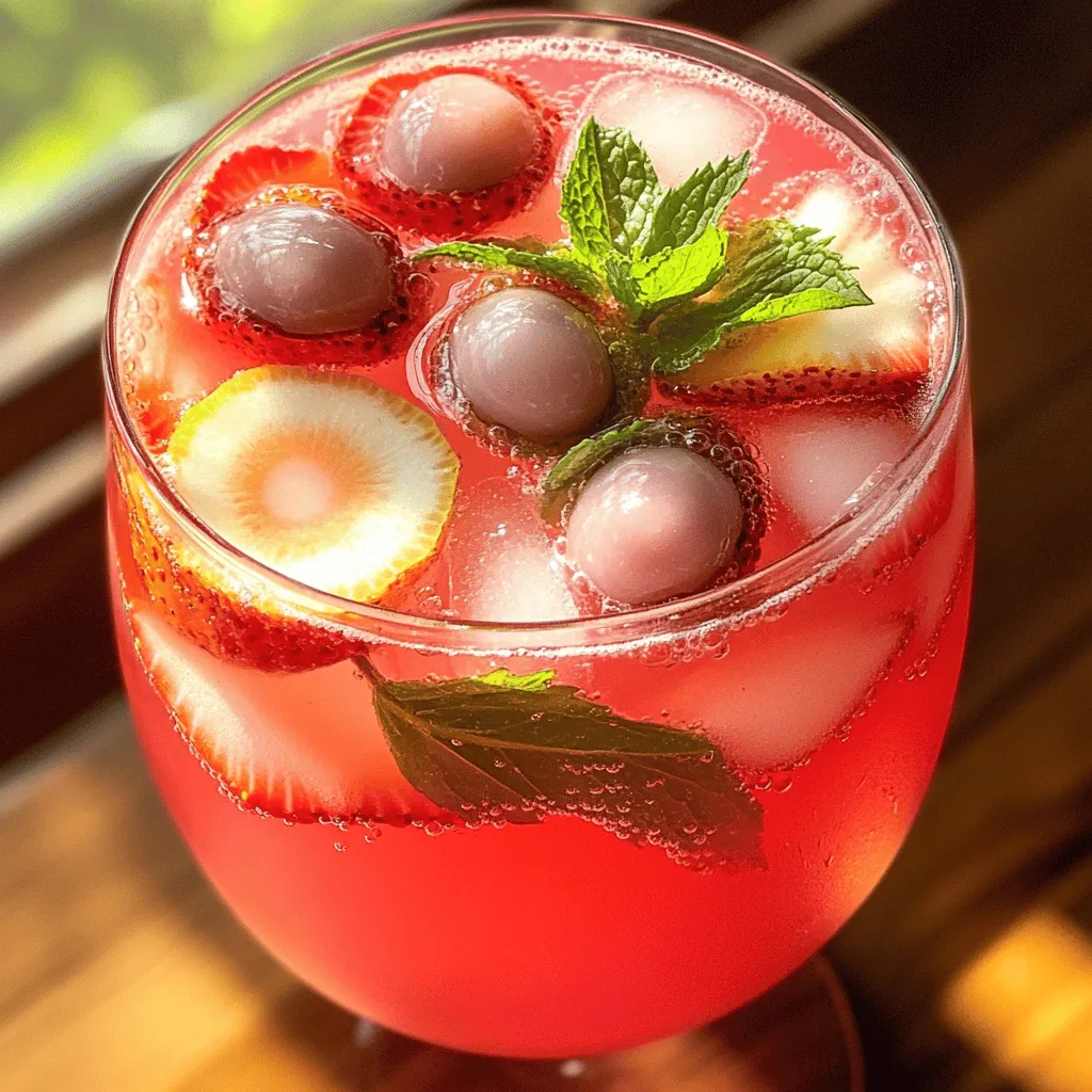 Strawberry Lychee Lemonade Refreshing Summer Drink