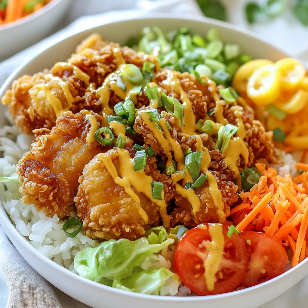 Crispy Bang Bang Chicken Bowl Flavorful Dinner Recipe