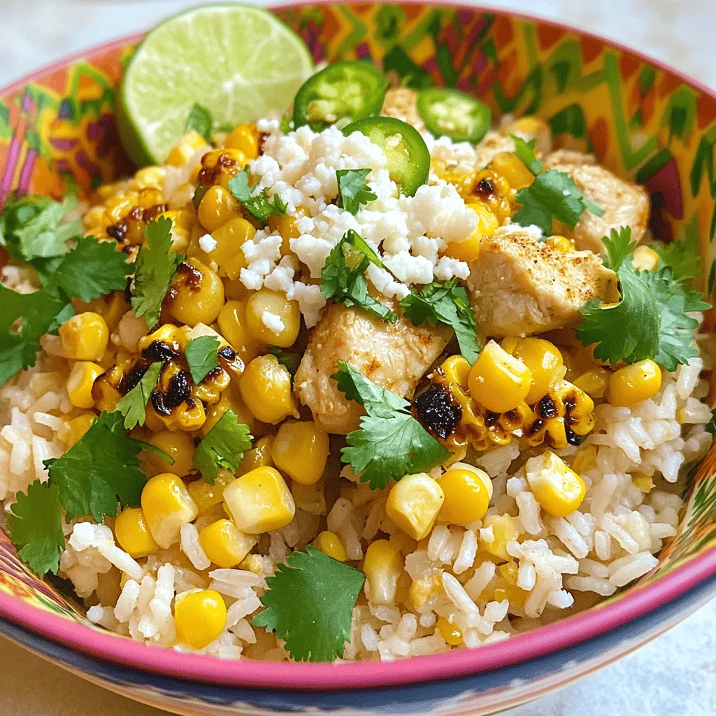 Savory Chicken Rice Bowl with Street Corn Delight
