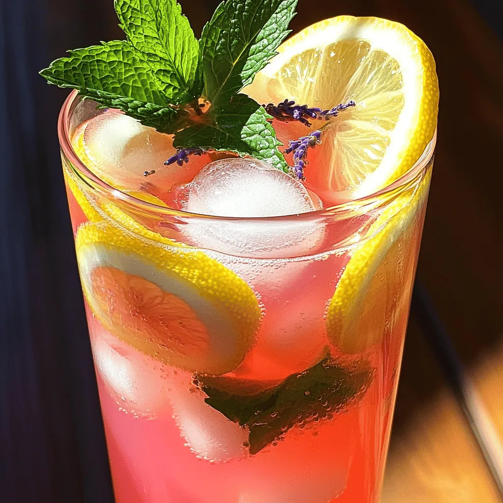 Lychee Lavender Lemon Spritz Refreshing Summer Drink