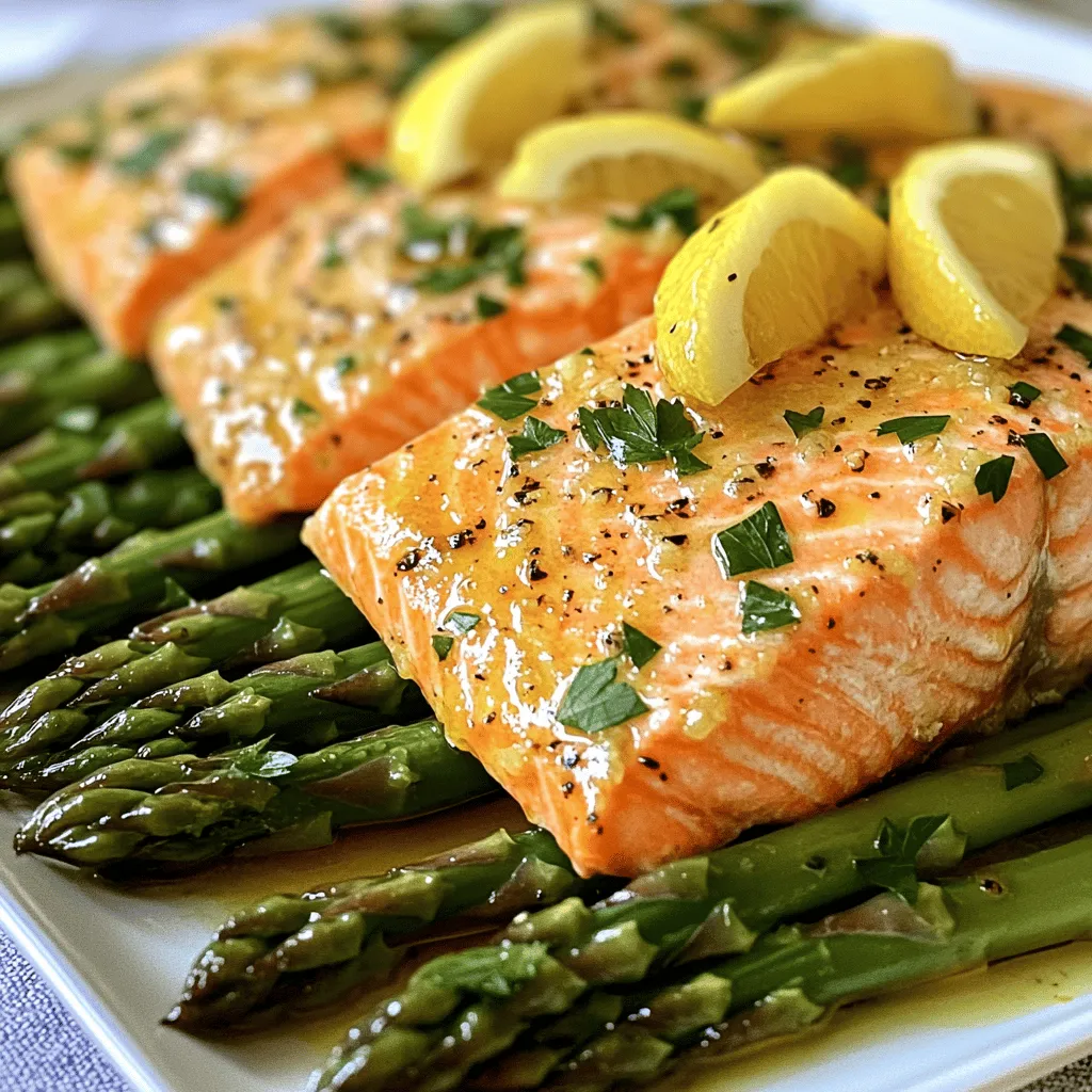 Lemon Garlic Salmon and Asparagus Flavorful Dish