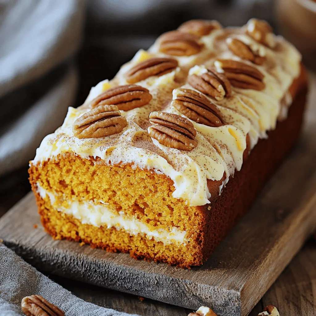 Pumpkin Bread with Cream Cheese Frosting Delight
