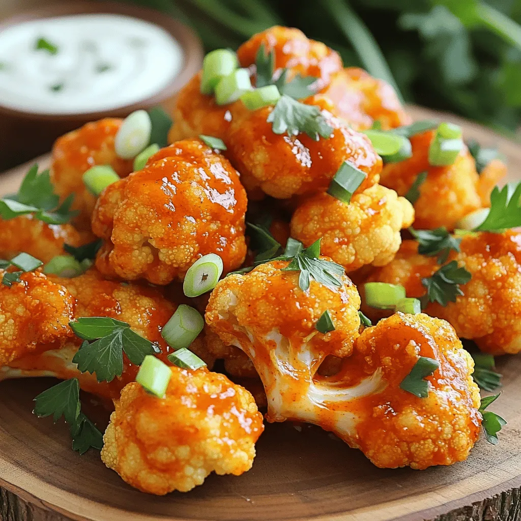 Vegan Cauliflower Buffalo Wings Crispy and Flavorful