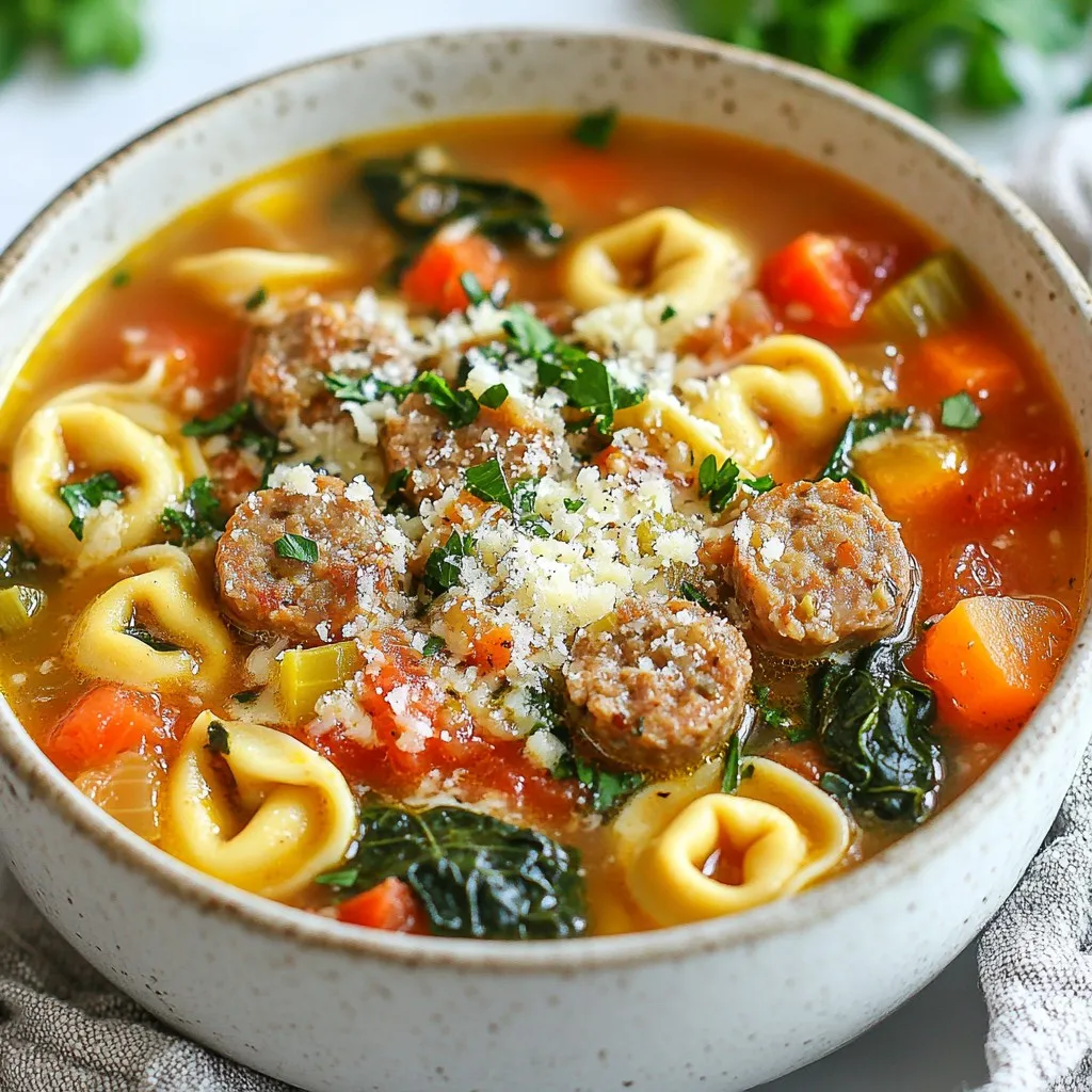 Sausage Tortellini Comfort Soup Cozy and Simple Dish