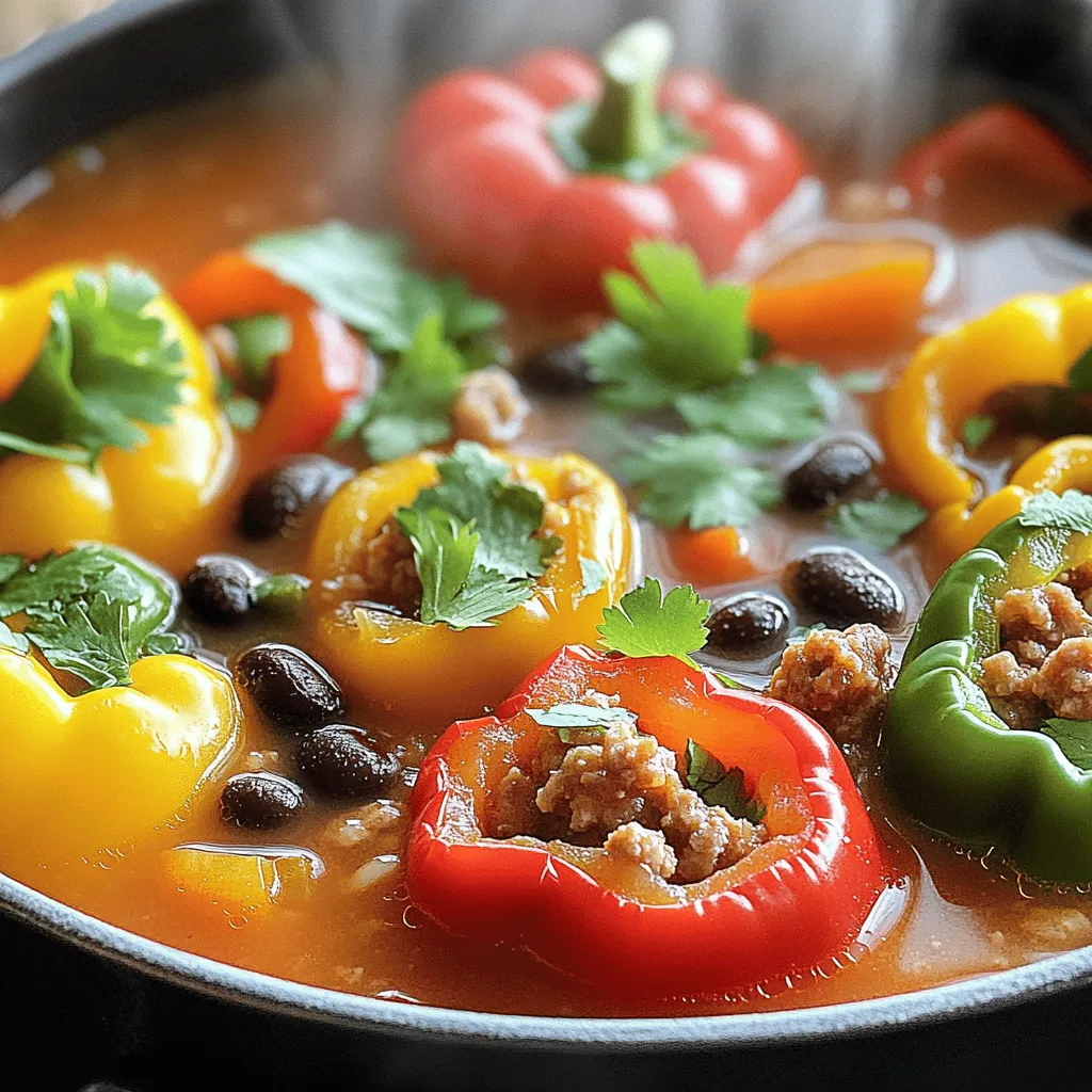 High Protein Stuffed Pepper Soup Hearty and Healthy Dish