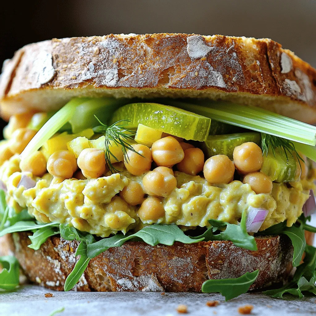 Vegan Chickpea Salad Sandwich Healthy and Tasty Meal