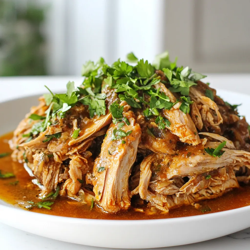 Shredded Chicken with Gravy Simple and Tasty Meal