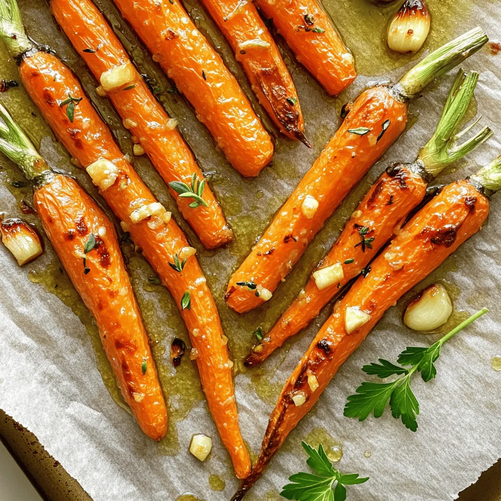 Honey Garlic Butter Roasted Carrots Simple Recipe