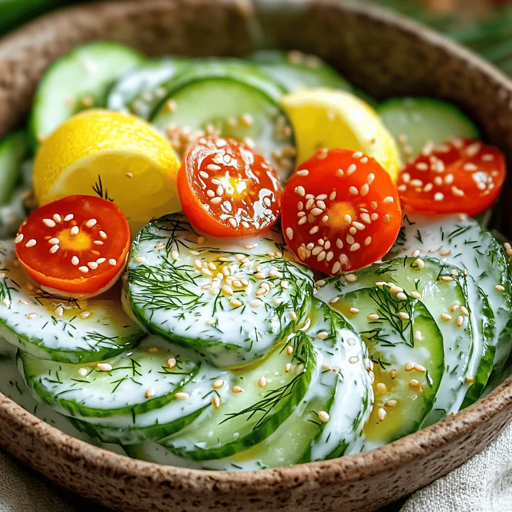 Creamy Cucumber Salad Fresh and Simple Delight