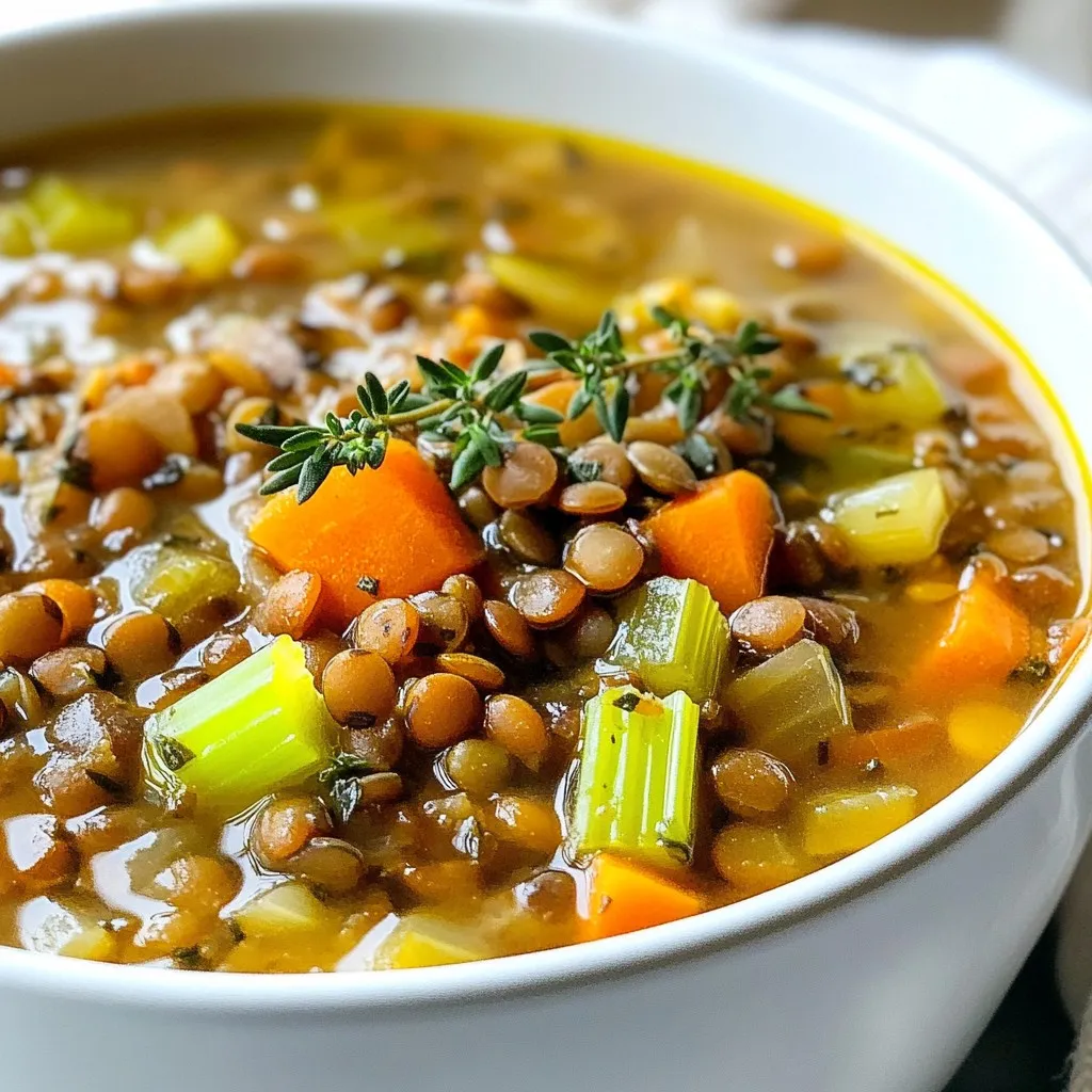 Fall Lentil Soup with Thyme Flavorful and Nourishing Dish