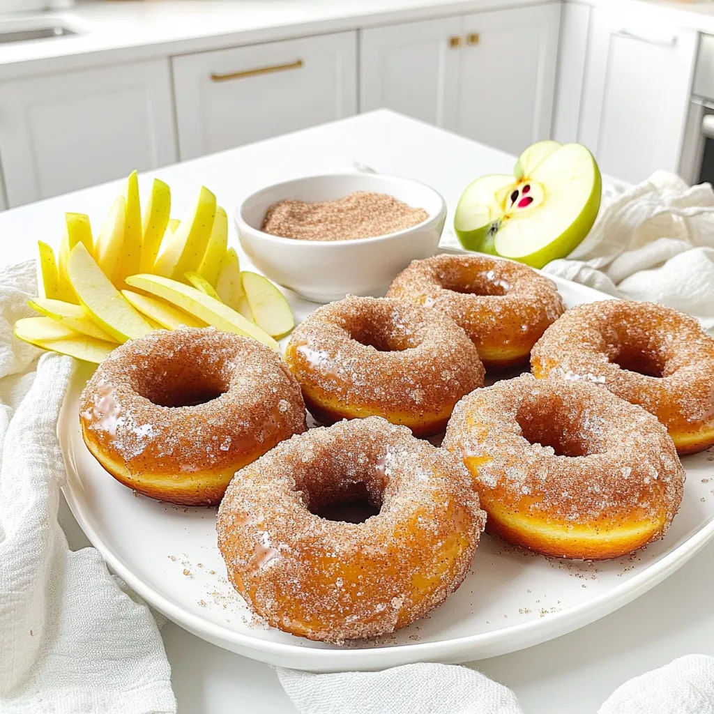 Apple Cider Donuts with Cinnamon Sugar Delight