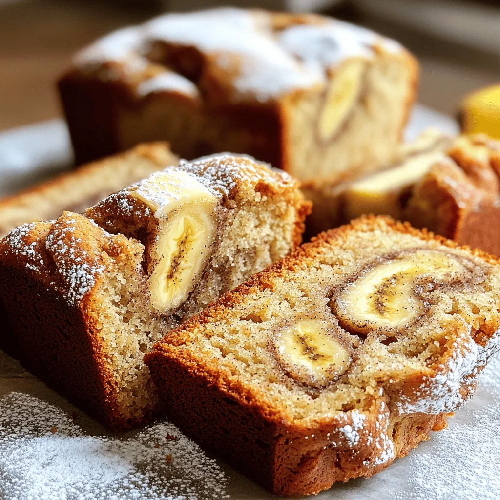 Cinnamon Swirl Banana Bread Soft and Flavorful Delight