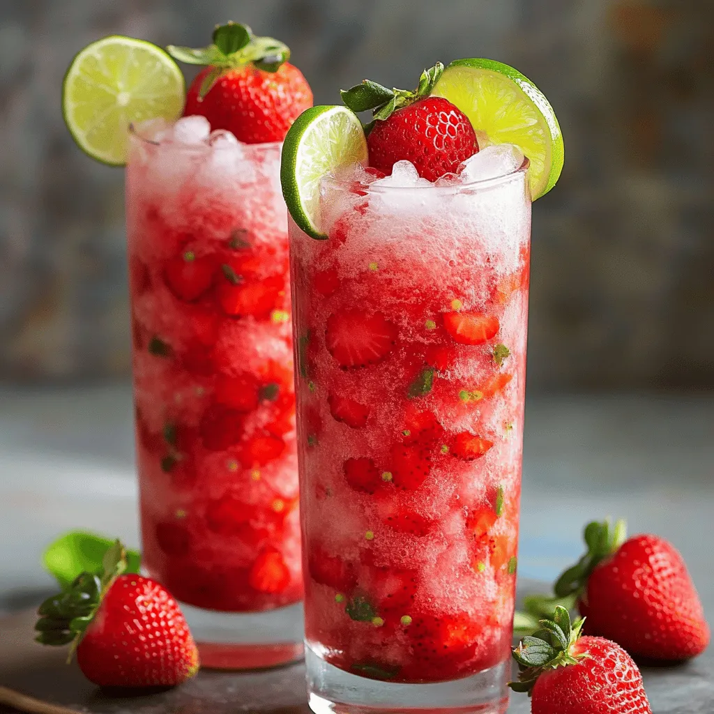 Healthy Strawberry Slushie Refreshing and Nourishing Drink