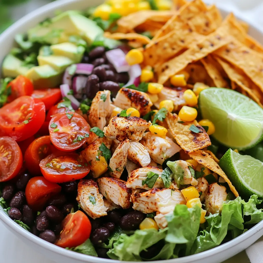 Zesty Southwest Chicken Salad Bowl Fresh and Healthy Meal