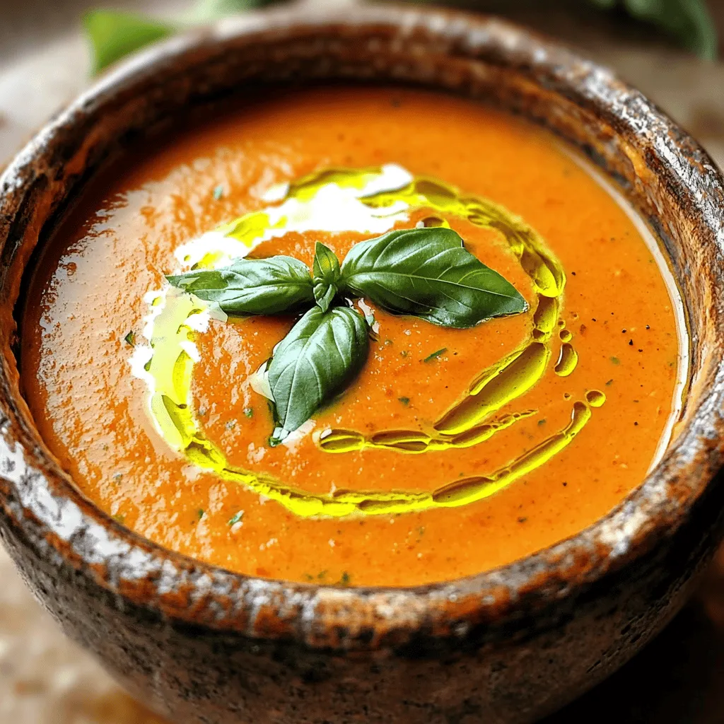 Creamy Tomato Basil Soup Comforting and Easy Recipe