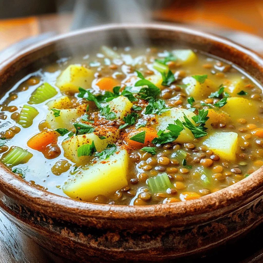 Hearty Lentil Potato Soup Wholesome and Nourishing Dish