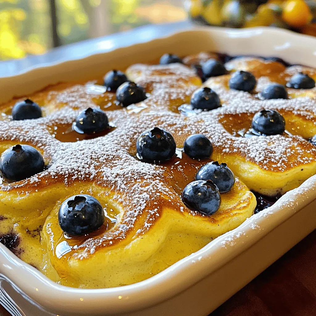 Blueberry Buttermilk Pancake Casserole Delightful Treat