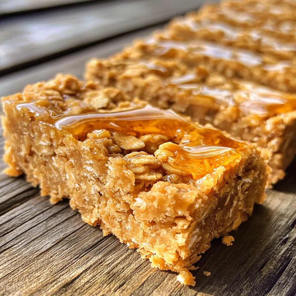 Three Ingredient Peanut Butter Oat Bars Simple Recipe