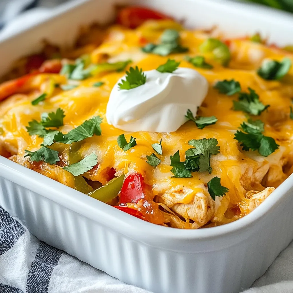 Low Carb Chicken Fajita Casserole Quick and Easy Meal