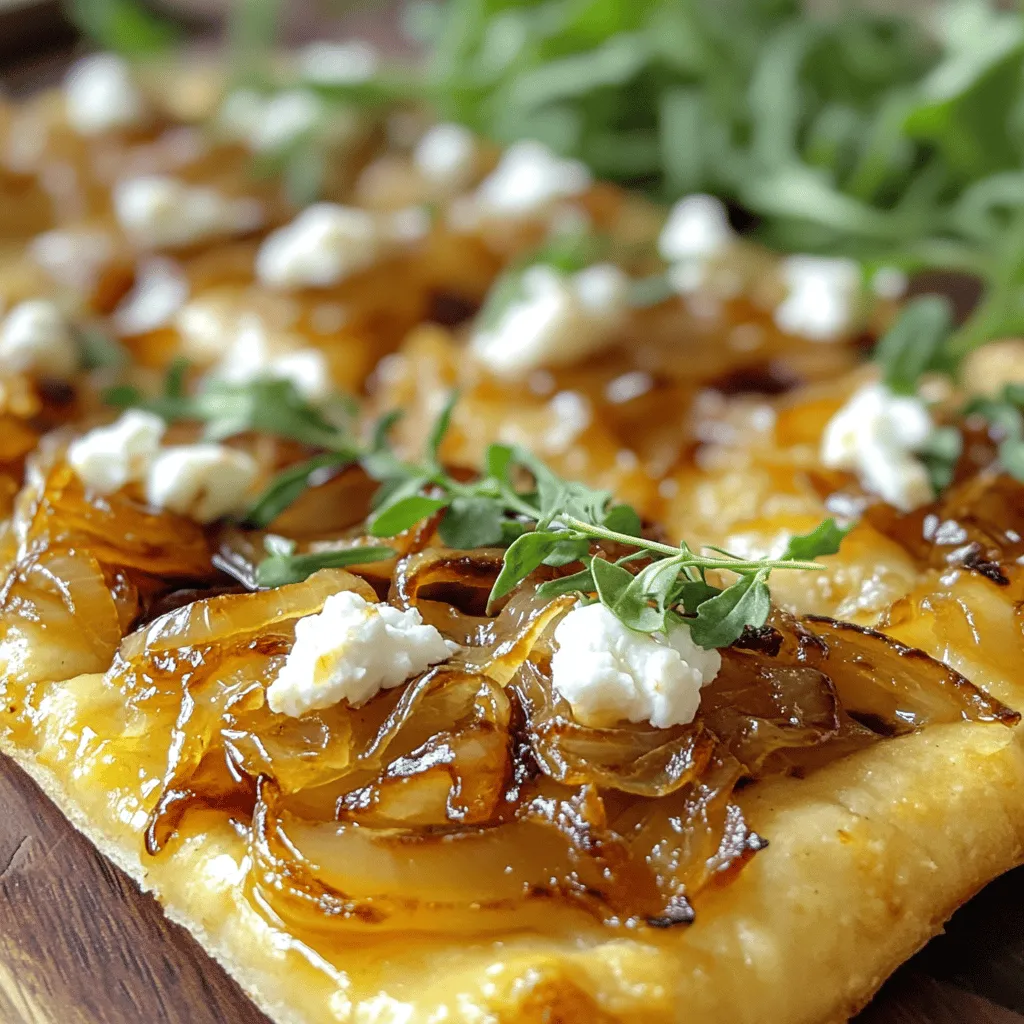 Caramelized Onion Goat Cheese Flatbread Delightful Dish