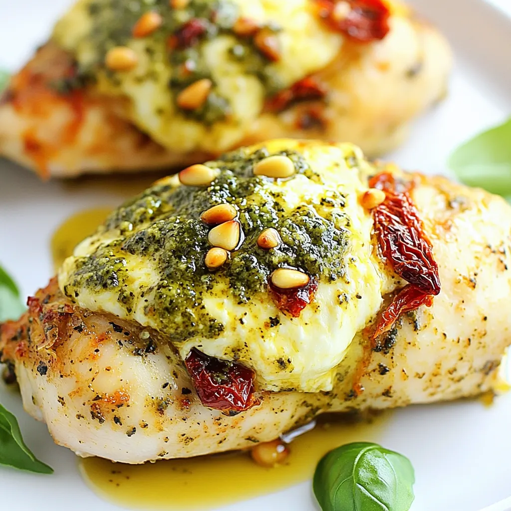 Pesto Mozzarella Stuffed Chicken Breasts Delightful Meal