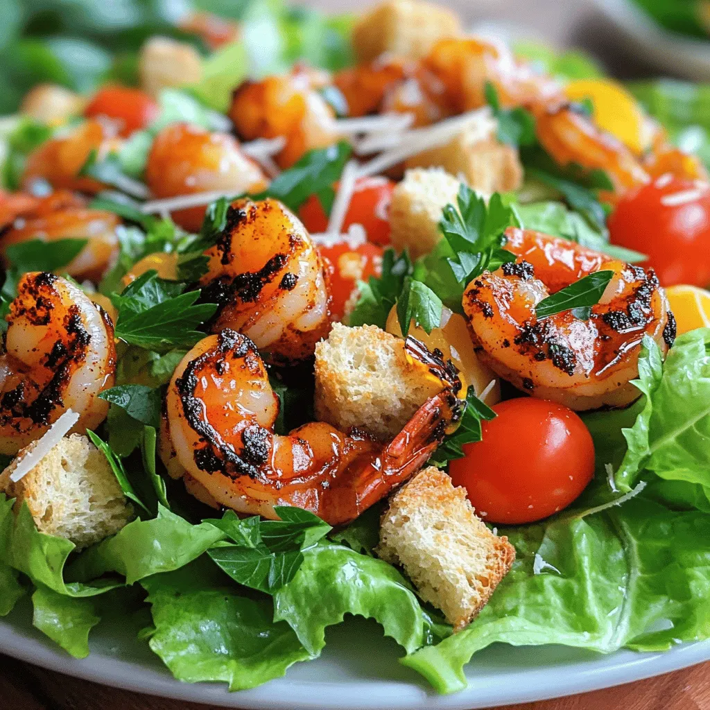 Hot Honey Blackened Shrimp Caesar Salad Delight