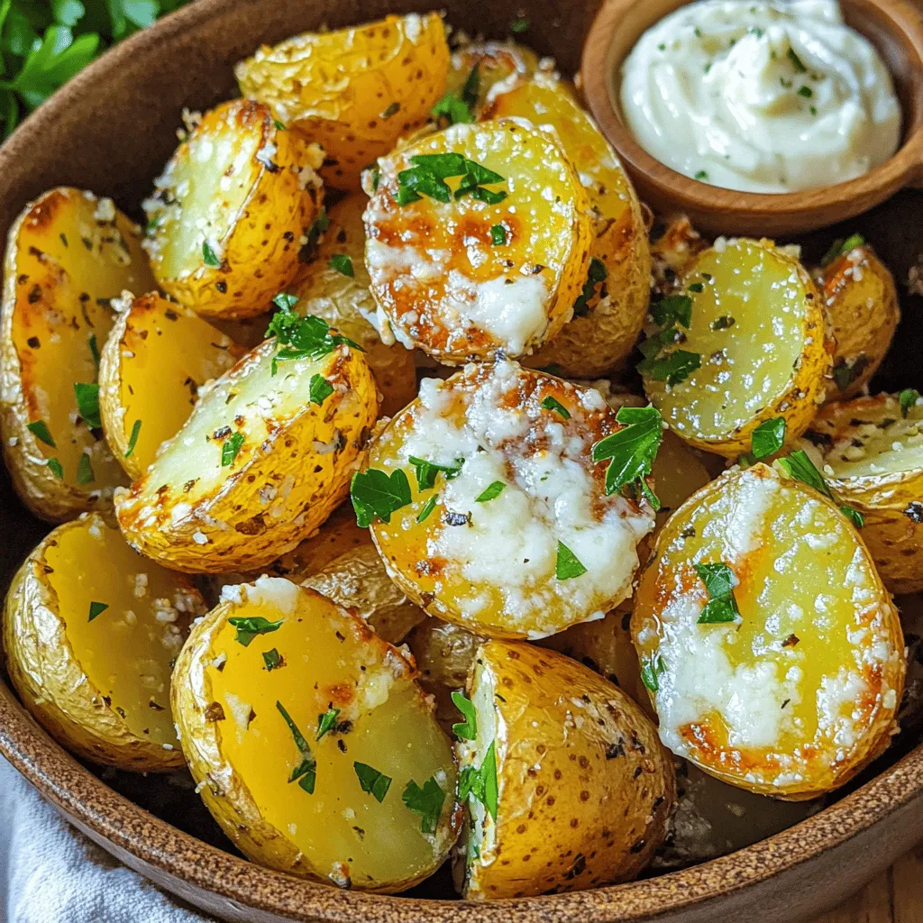 Air Fryer Garlic Parmesan Potatoes Crispy and Delicious