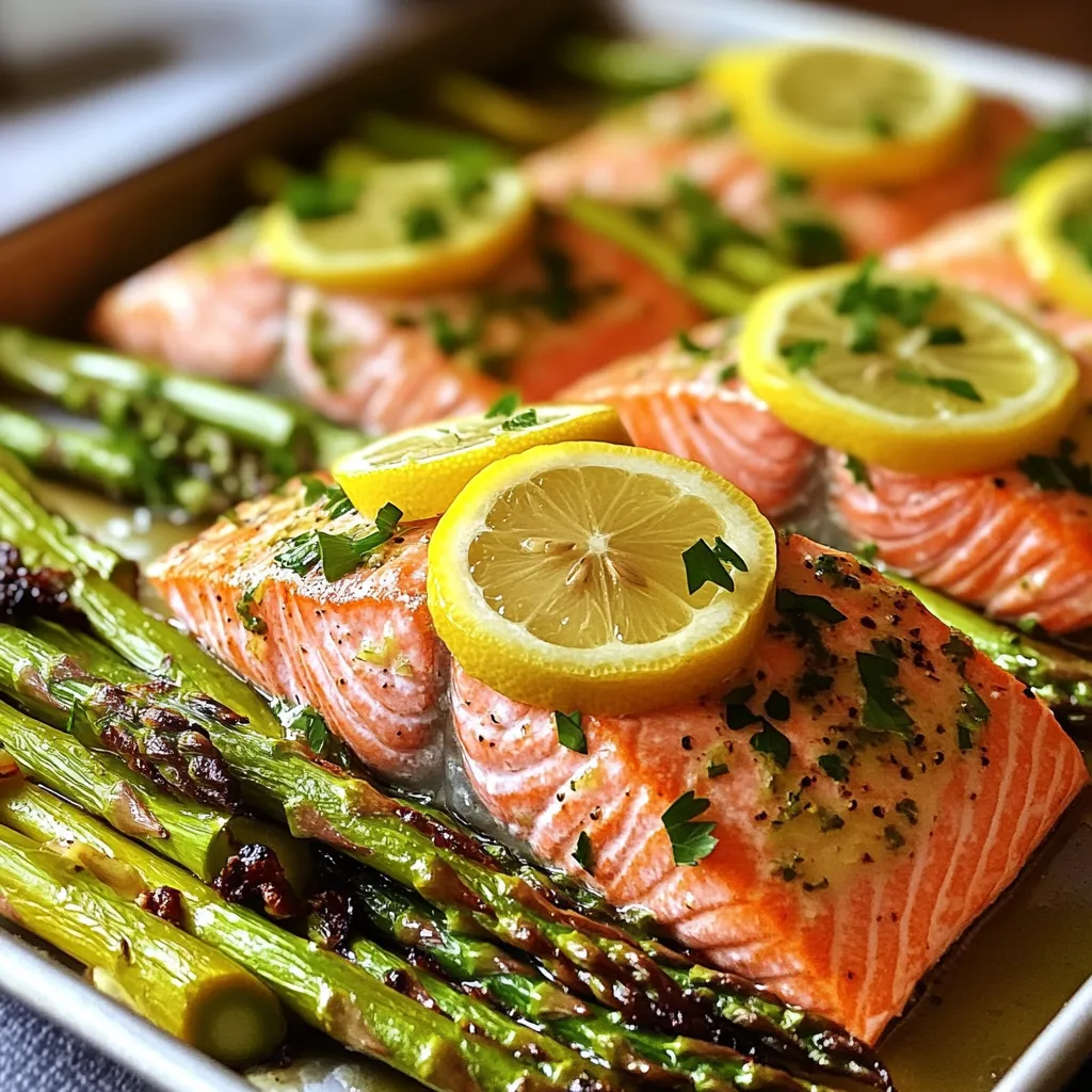 Sheet-Pan Lemon Herb Salmon and Asparagus Delight