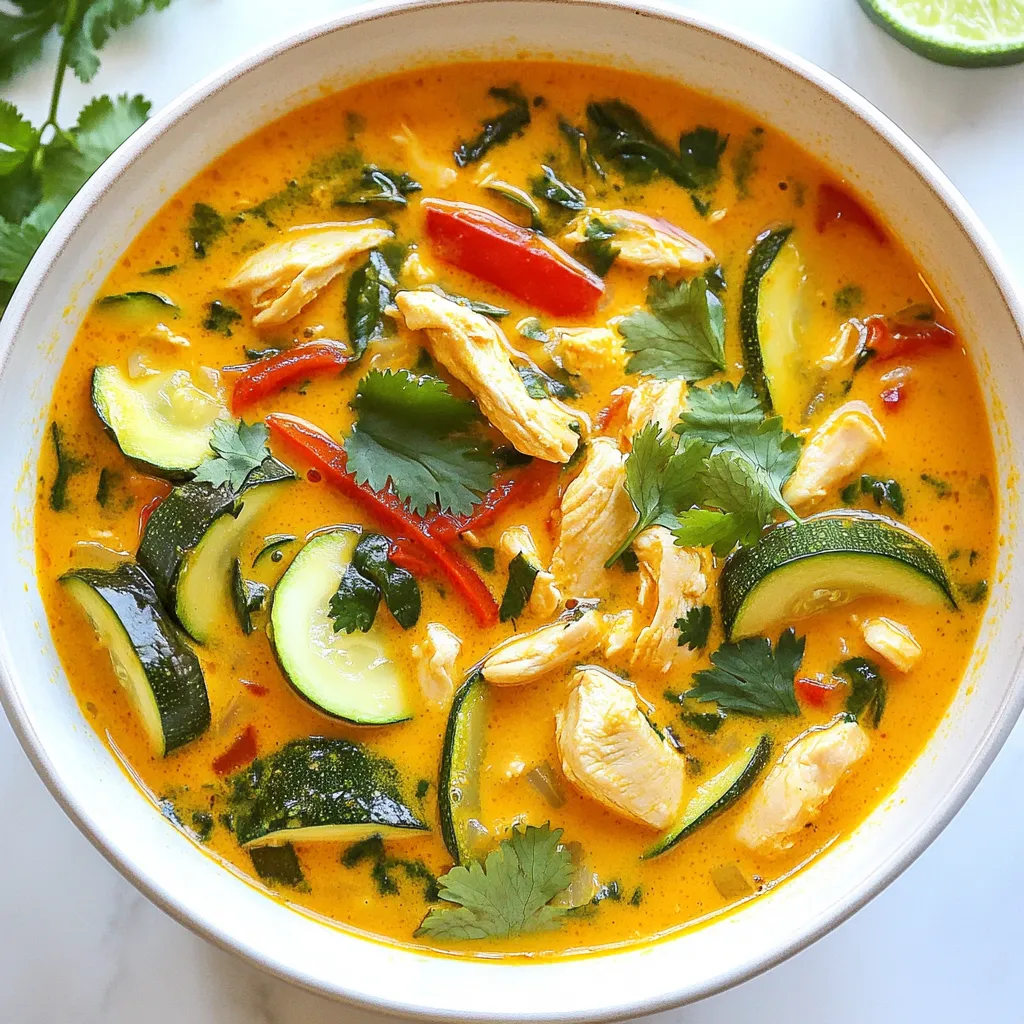 Thai Curry Keto Chicken Soup Flavorful Low-Carb Dish