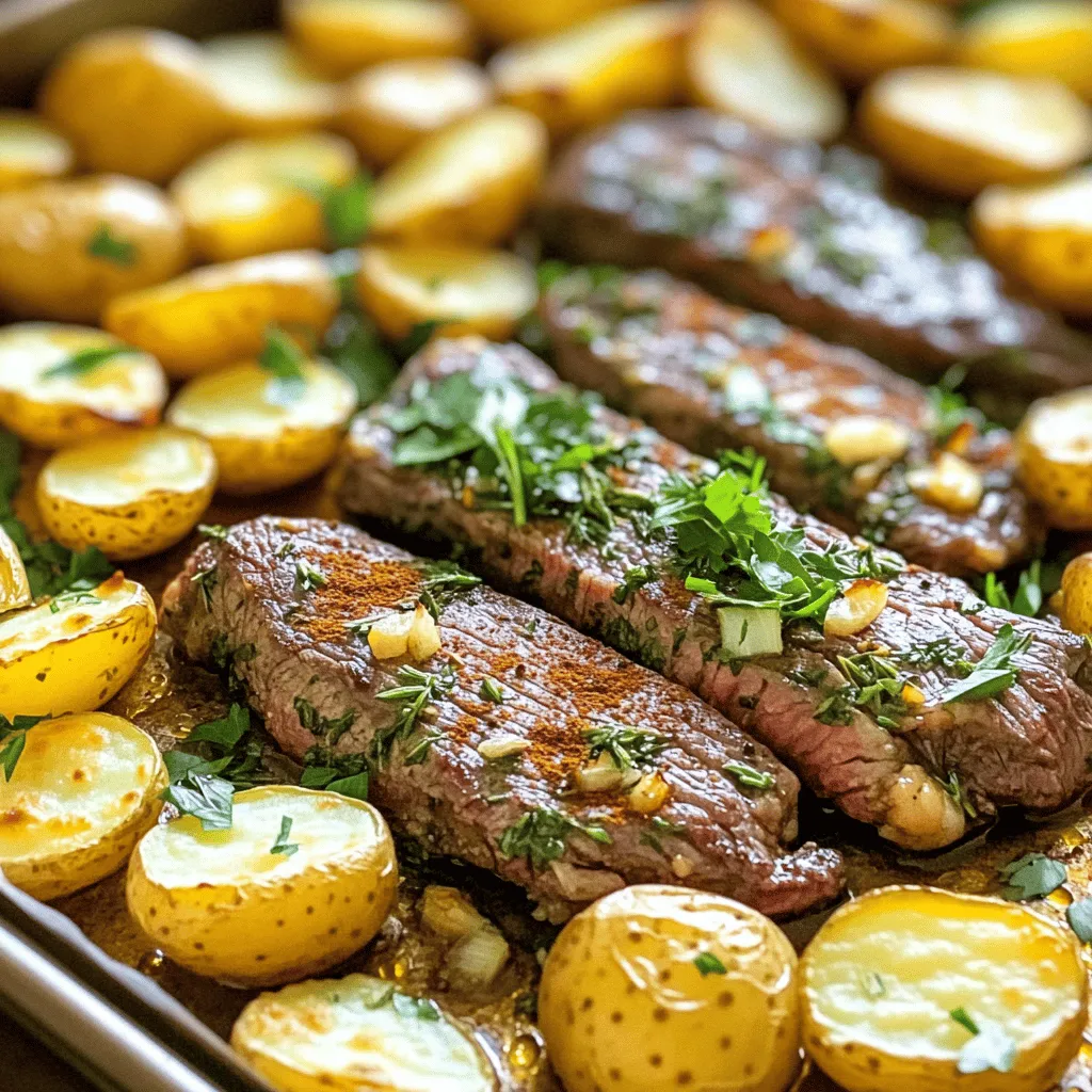 Garlic Herb Steak Potato Sheet Pan Simple Meal Idea