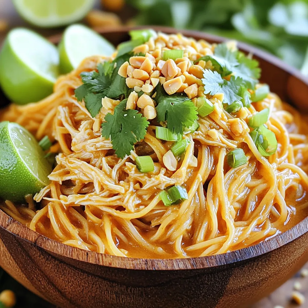 Minute Spicy Peanut Noodles with Chicken Delight