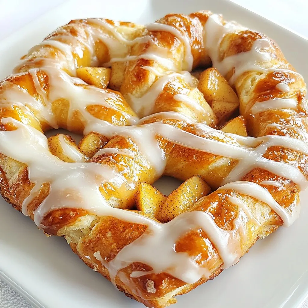 Savory Apple Kringle with Vanilla Glaze Recipe