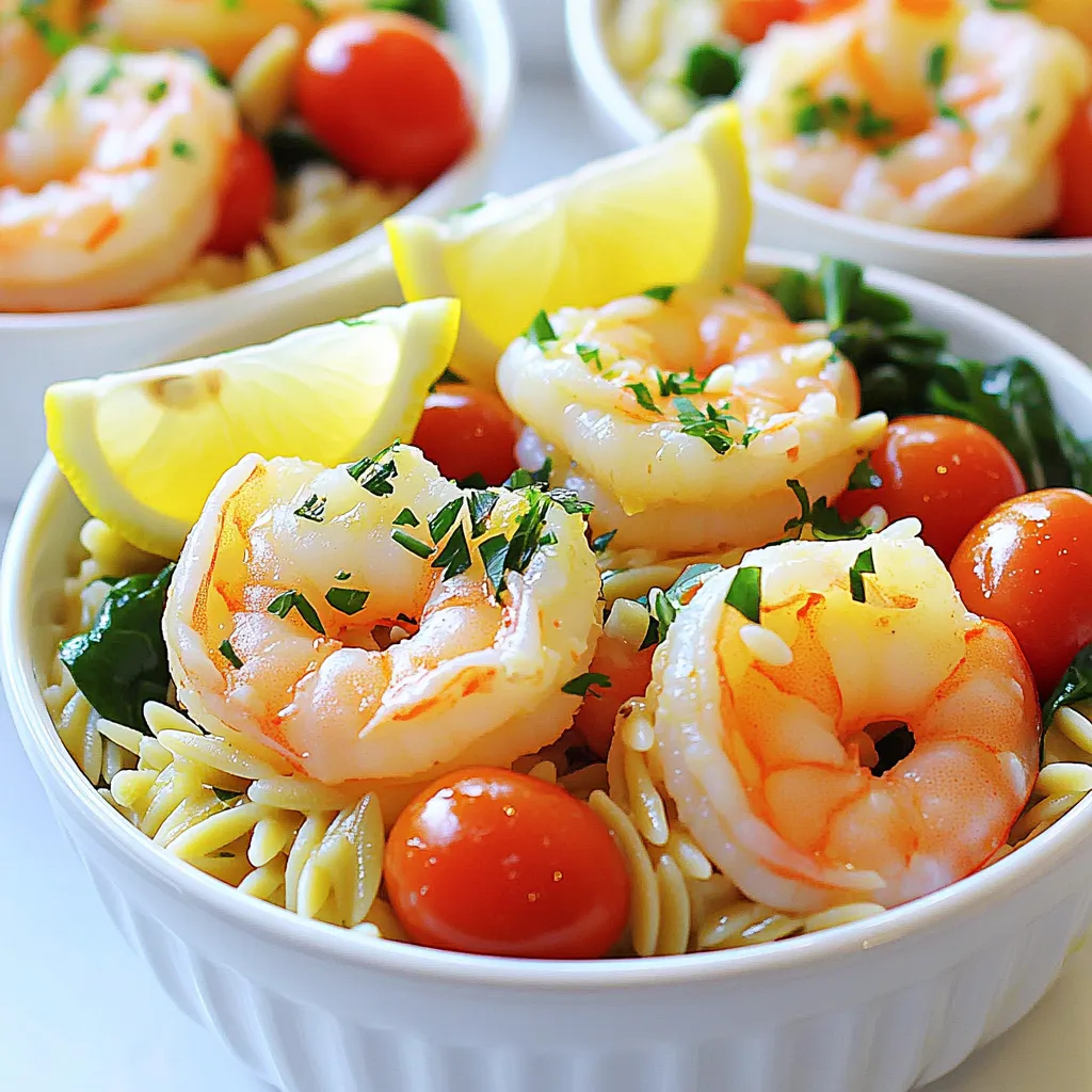 Lemon Garlic Shrimp Orzo Bowls Flavorful and Quick Meal