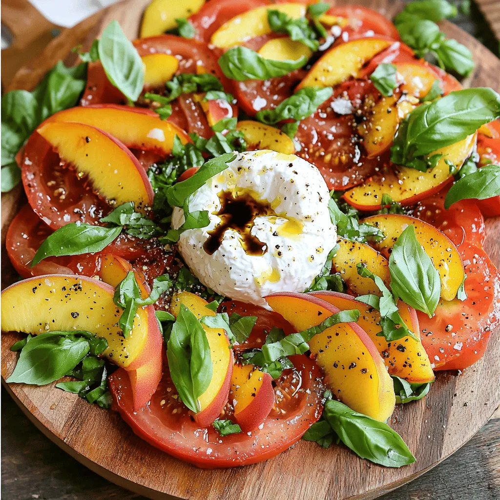 Tomato Peach Burrata Salad Fresh and Tasty Delight