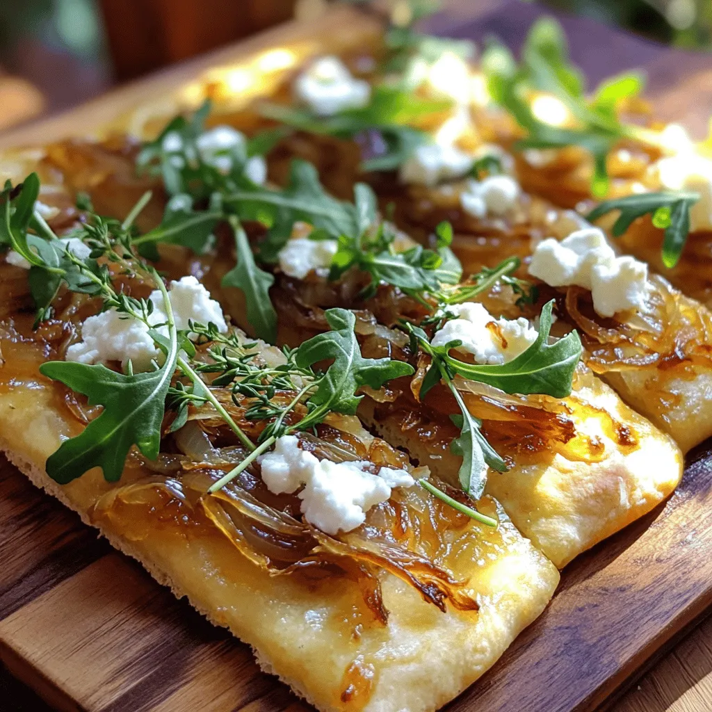 Caramelized Onion Goat Cheese Flatbread Delight
