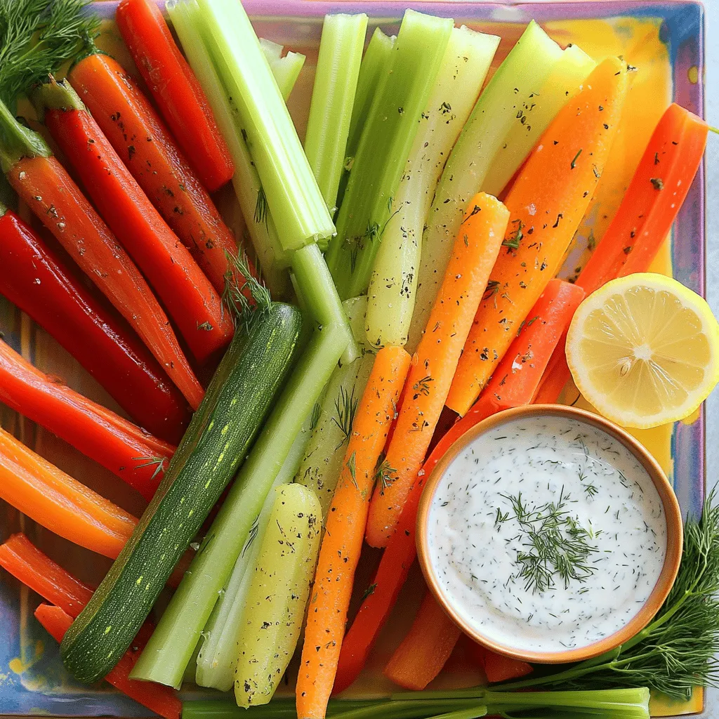 Keto Veggie Sticks with Ranch for Crunchy Snack