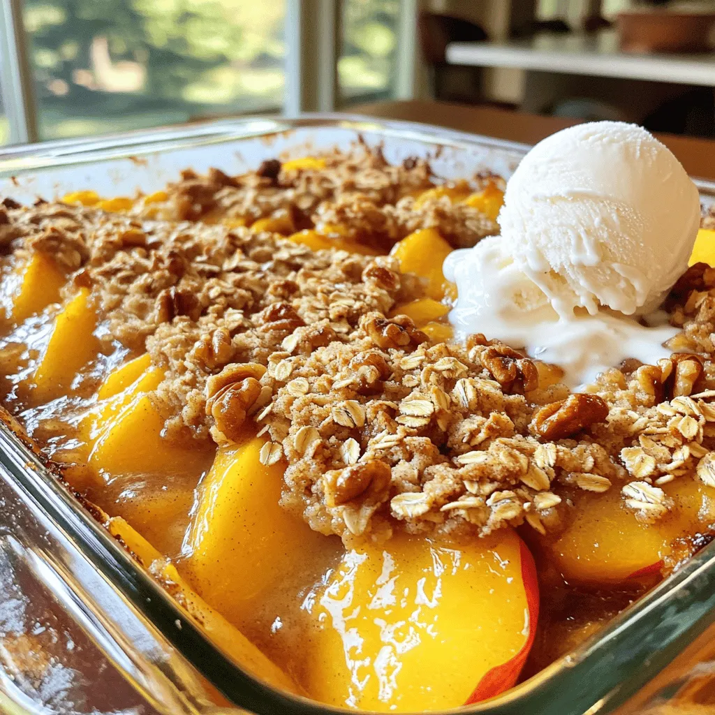 Peach Crisp with Oat Topping Delightful and Easy Dish